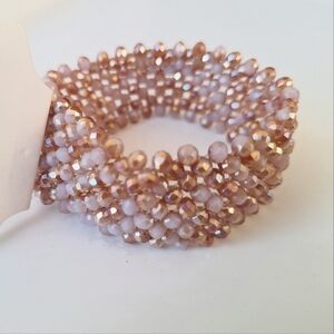 Elastic crystal bead bracelet